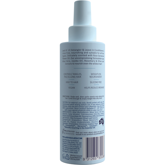 Jack N' Jill Detangler & Leave-in Conditioner Rose & Geranium - Box of 6