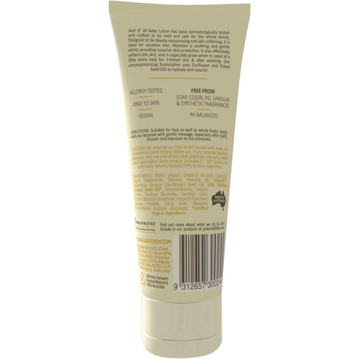JACK N' JILL Baby Lotion Fragrance Free 6 x 100ml