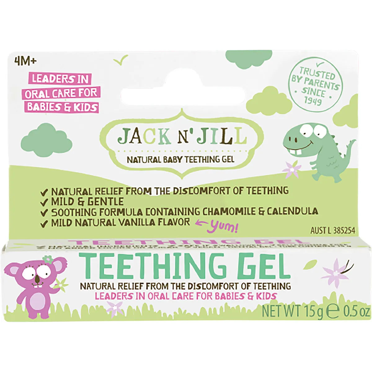 JACK N' JILL Teething Gel 4 Months+ 6 x 15g