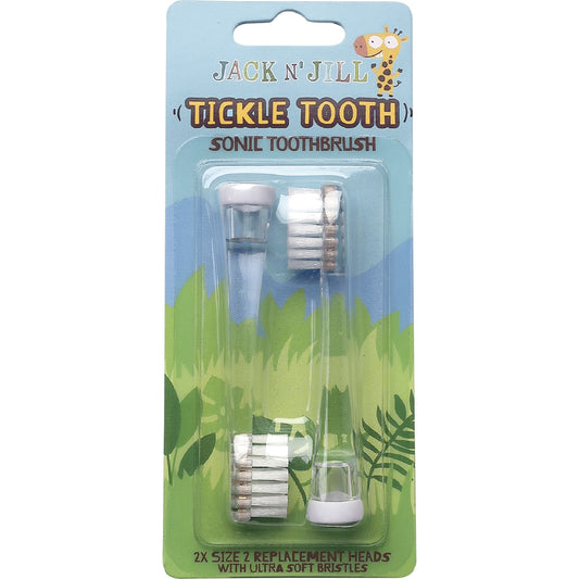 JACK N' JILL Replacement Heads Sonic Toothbrush Tickle Tooth 8 x 2 pk