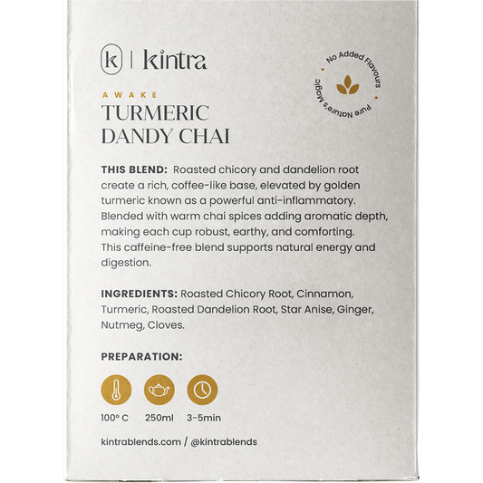 Kintra Blends Herbal Tea Bags Turmeric Dandy Chai