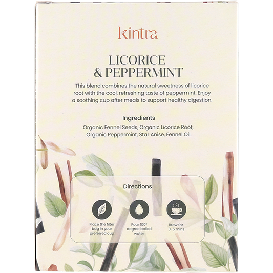 Kintra Blends Herbal Tea Bags Licorice & Peppermint Tea