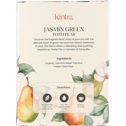 Kintra Blends Herbal Tea Bags Jasmine Green with Pear