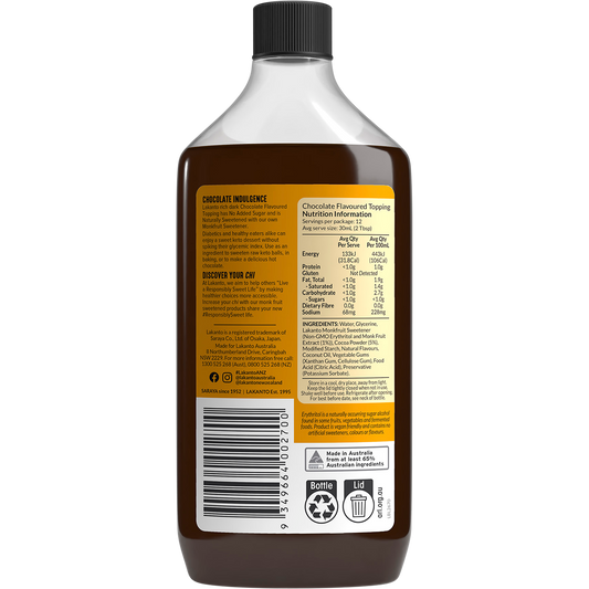 Lakanto Chocolate Flavoured Topping with Monkfruit Sweetener