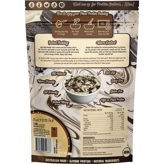 MACRO MIKE Plant Protein Pudding Cookies & Cream 1 x 400g