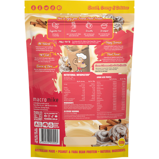 MACRO MIKE Peanut Plant Protein Caramel Cinnamon Bun