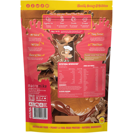 MACRO MIKE Peanut Plant Protein Chocolate Caramel 1 x 1kg