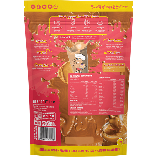 MACRO MIKE Peanut Plant Protein Original Peanut Butter