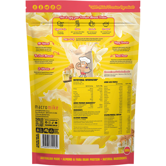 MACRO MIKE Premium Almond Protein Banana Cream Pie