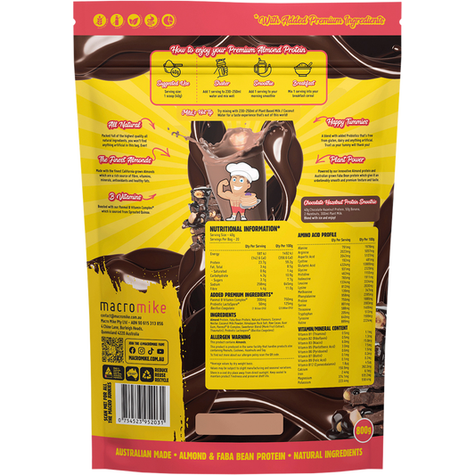 MACRO MIKE Premium Almond Protein Choc Hazelnut