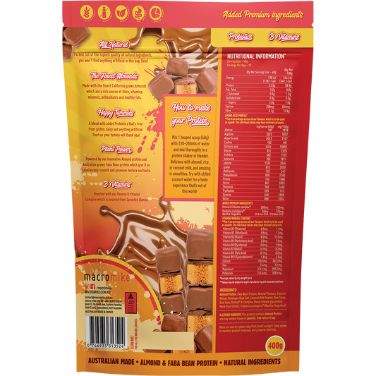 MACRO MIKE Premium Almond Protein Choc Honeycomb