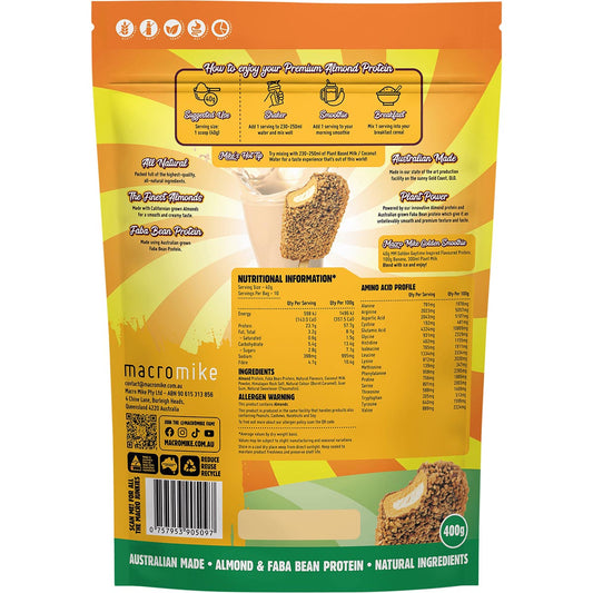 MACRO MIKE Premium Almond Protein Golden Gaytime 1 x 400g