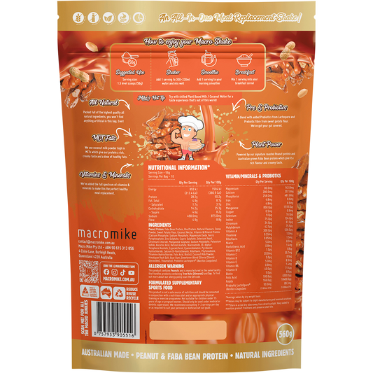 MACRO MIKE The Macro Shake Meal Replacement Salted Caramel Peanut