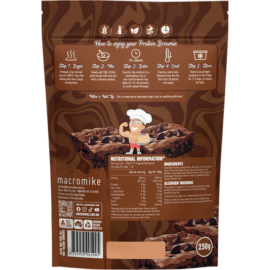 MACRO MIKE Protein Brownie Baking Mix Double Choc