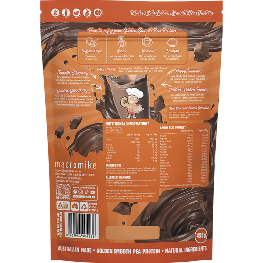 MACRO MIKE Golden Smooth Pea Protein Rich Chocolate