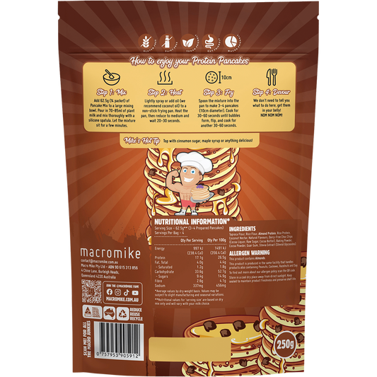MACRO MIKE Protein Pancake Baking Mix Double Choc Chip