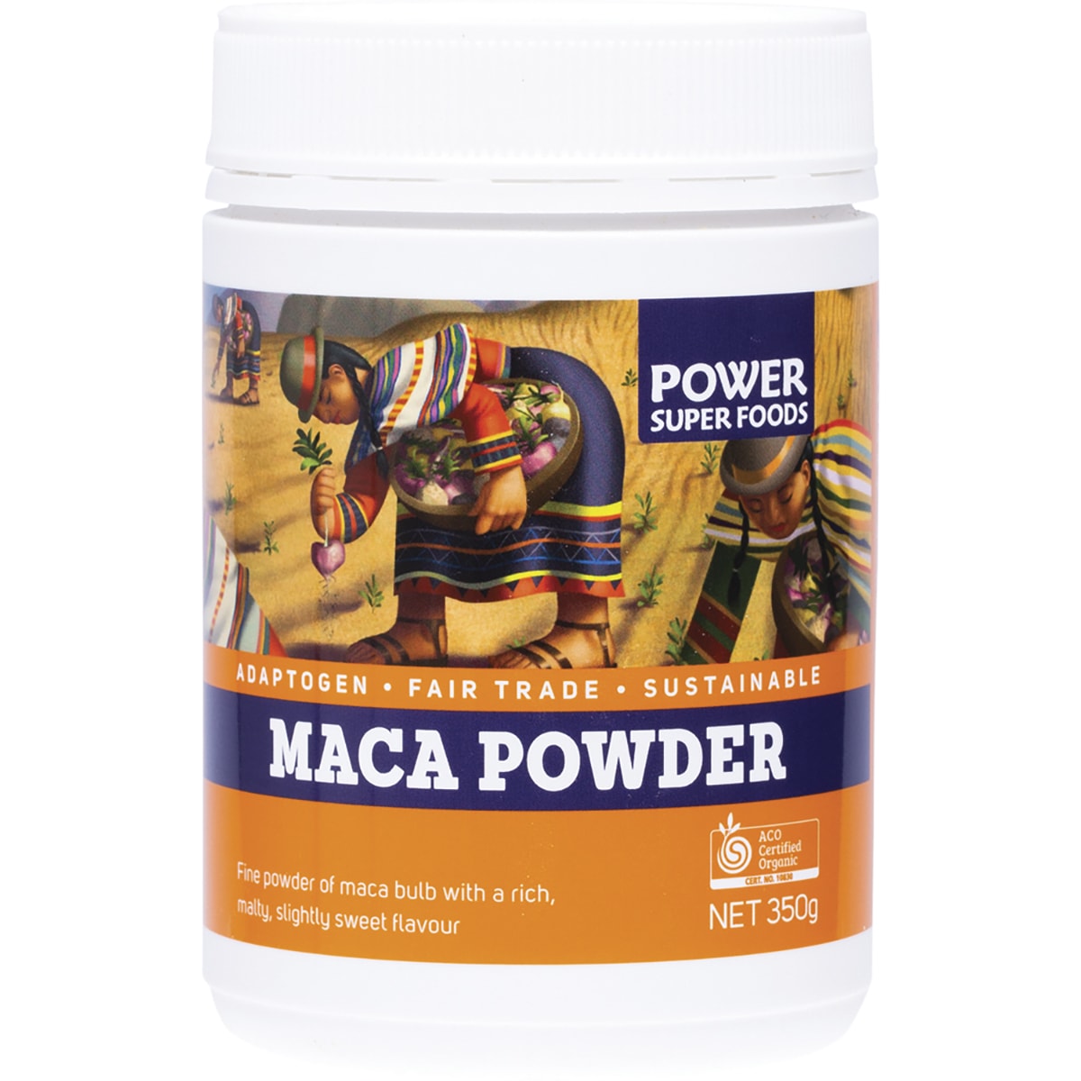 POWER SUPER FOODS Maca Powder Tub Certified Organic 1 x 350g