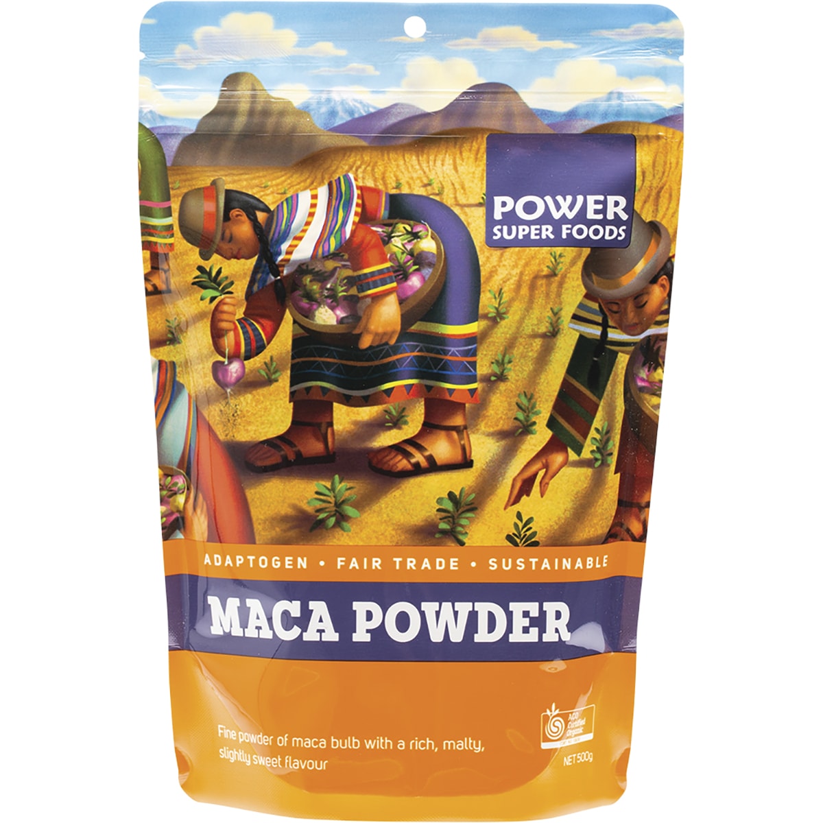 POWER SUPER FOODS Maca Powder Certified Organic 1 x 500g