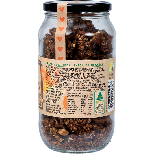 Mindful Foods Caramel Clusters Native Wattle Seed Organic & Activated