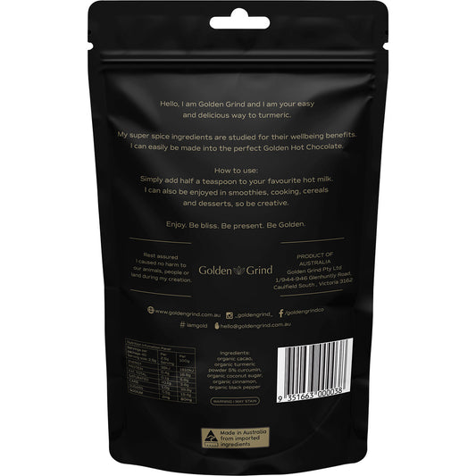 MATCHA MAIDEN Golden Grind Healthy Turmeric Hot Chocolate Blend 1 x 100g