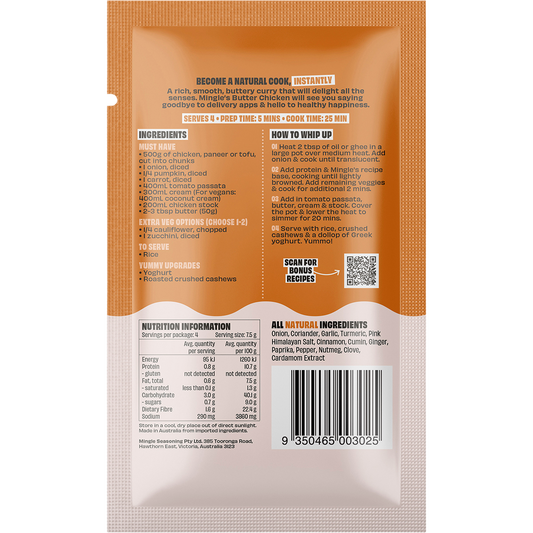Mingle Butter Chicken All Natural Recipe Base - Box of 12