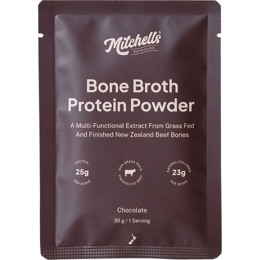 Mitchells Nutrition Bone Broth Protein Powder Chocolate 10 x