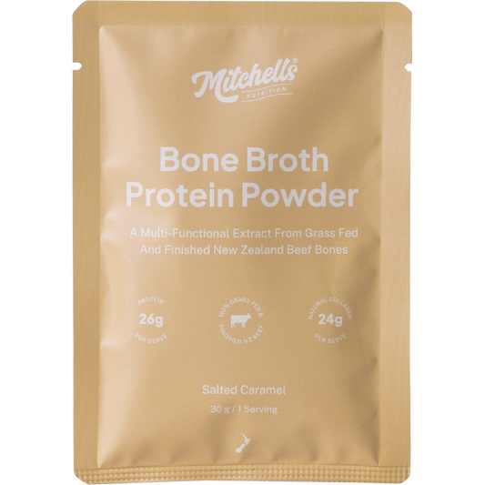 Mitchells Nutrition Bone Broth Protein Powder Salted Caramel 10 x
