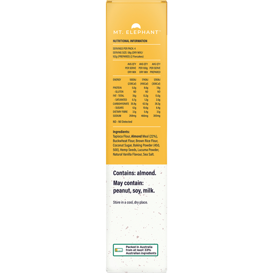 Mt. Elephant Wholefood Pancake Mix Very Vanilla