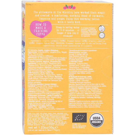 Ministry of Tea Organic Turmeric, Liquorice & Ginger Tea Tea Bags