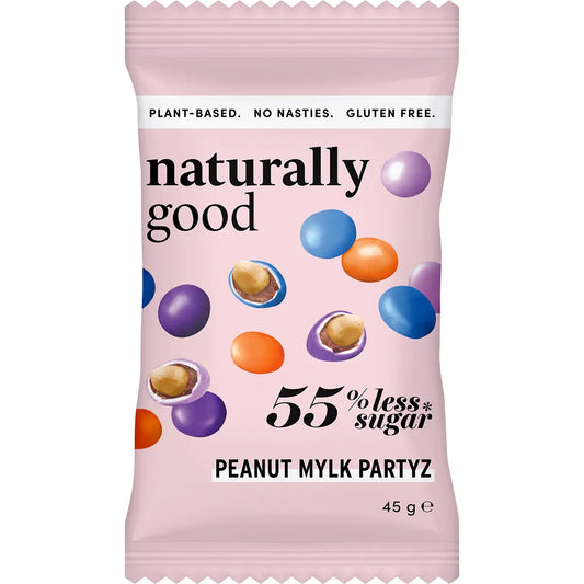 NATURALLY GOOD Peanut Mylk Partyz 55% Less Sugar x 10