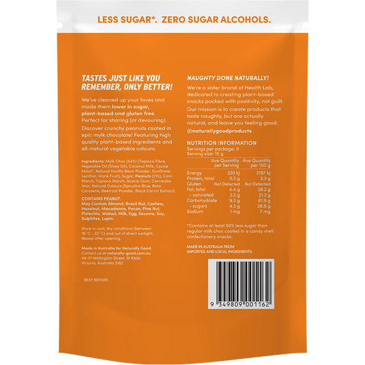 Naturally Good Peanut Partyz 50% less sugar - Box of 6