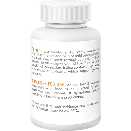 NATURE'S HELP Organic Turmeric Capsules with Black Pepper Ginger 1 x 120 Caps