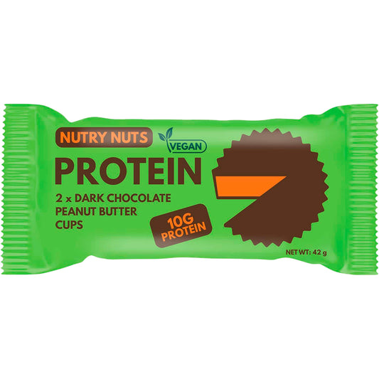 NUTRY NUTS Protein Peanut Butter Cups Dark Chocolate x 12