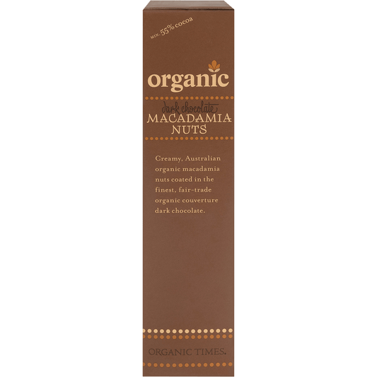 Organic Times Dark Chocolate Macadamia Nuts