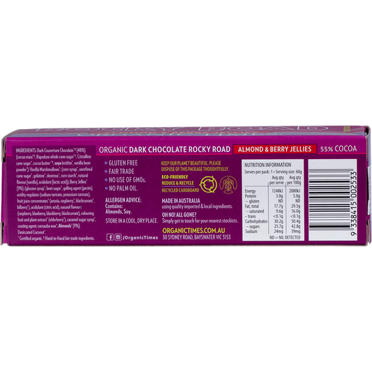 Organic Times Rocky Road Dark Chocolate