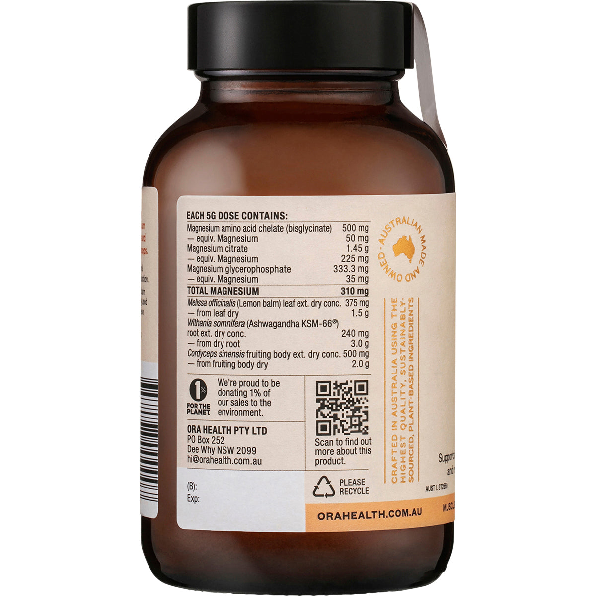 ORA HEALTH Mag3 Mood Powder 1 x 150g