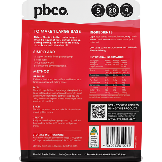 PBco Protein Pizza Base