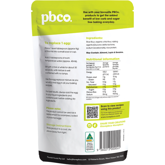 PBco Vegan Egg Replacer with Organic Chia