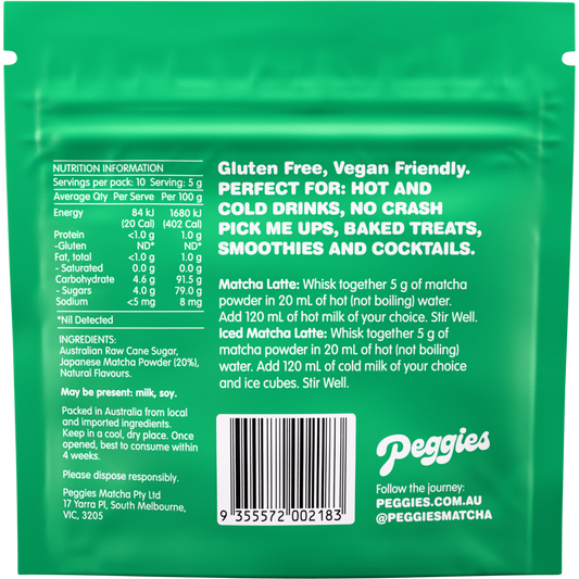 Peggies Matcha Vanilla