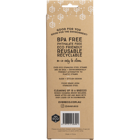 Ever Eco Stainless Steel Straws Bent Smoothie