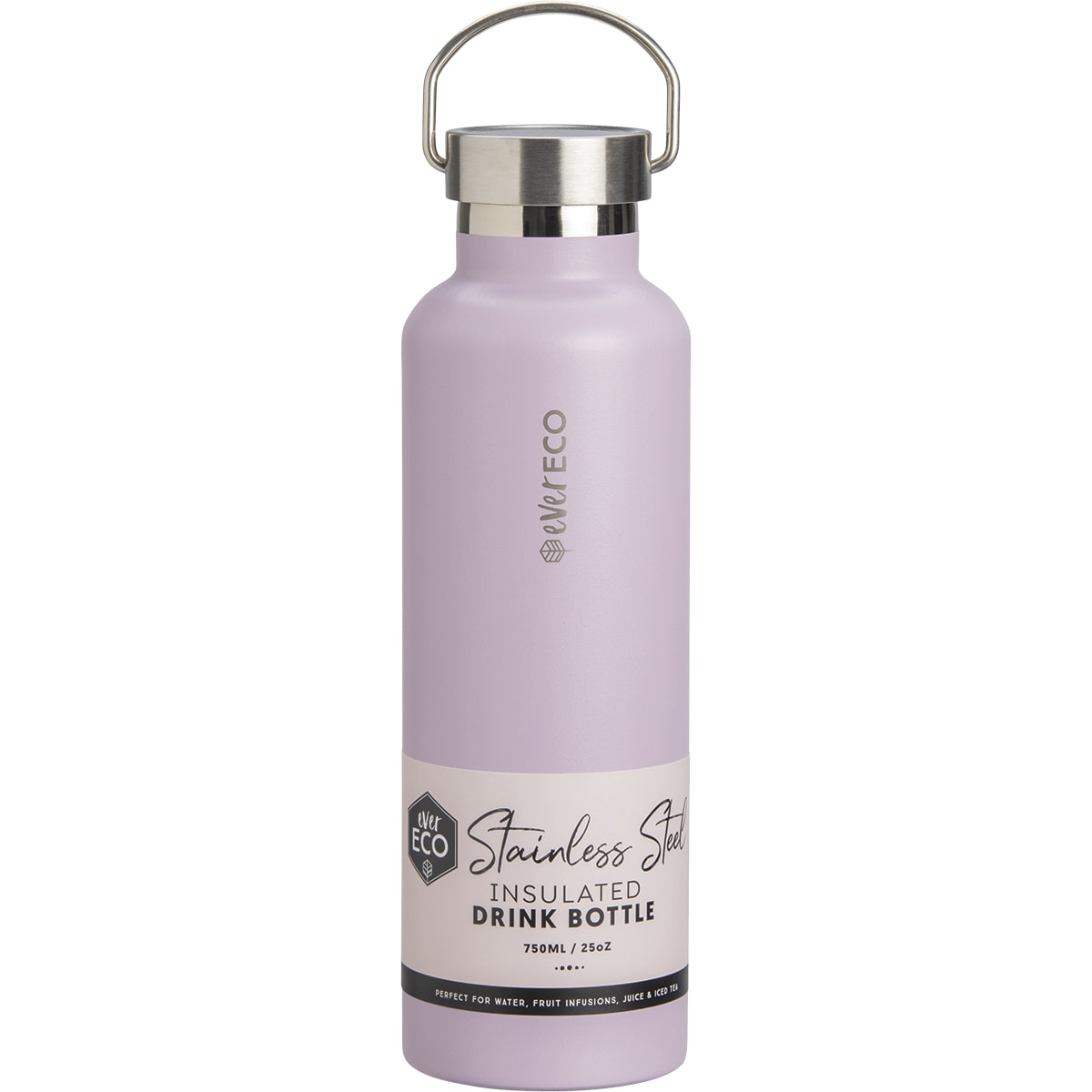 EVER ECO Insulated Stainless Steel Bottle Byron Bay Lilac 1 x 750ml