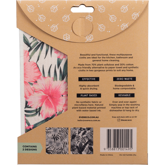 Ever Eco Eco Sponge Cloths Hawaiian Hibiscus Collection