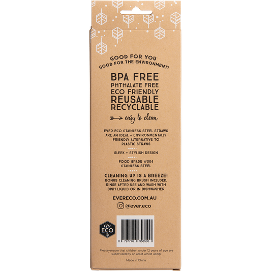 Ever Eco Stainless Steel Straws Straight Smoothie