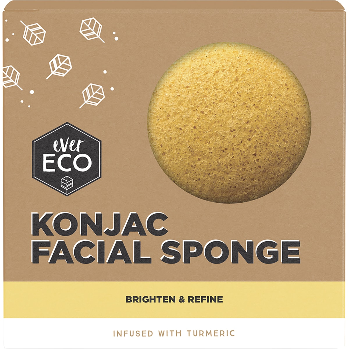 EVER ECO Konjac Facial Sponge Tumeric x 1