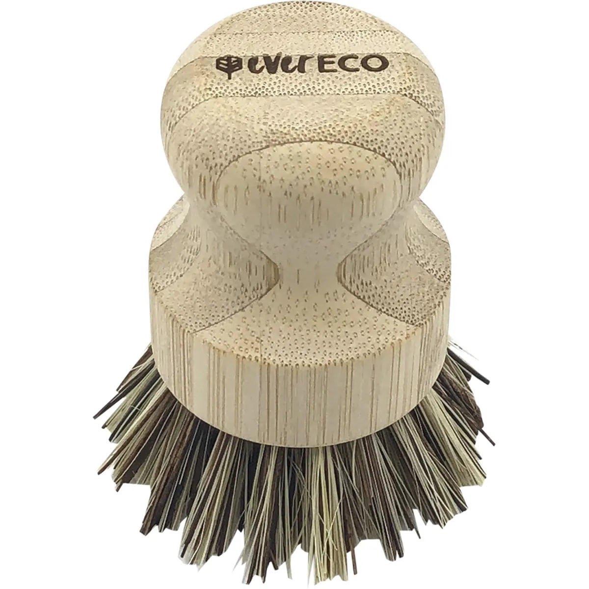 EVER ECO Pot Scrubber Bamboo Handle, Palm Leaf Bristles x 1
