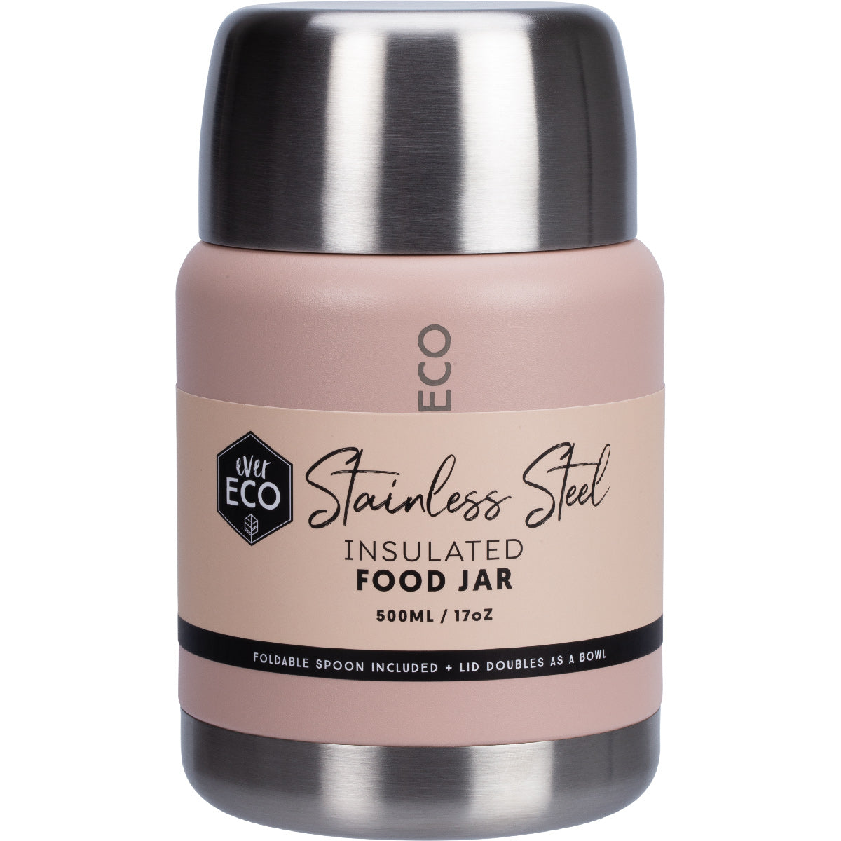 EVER ECO Insulated Stainless Steel Food Jar Rose 1 x 500ml