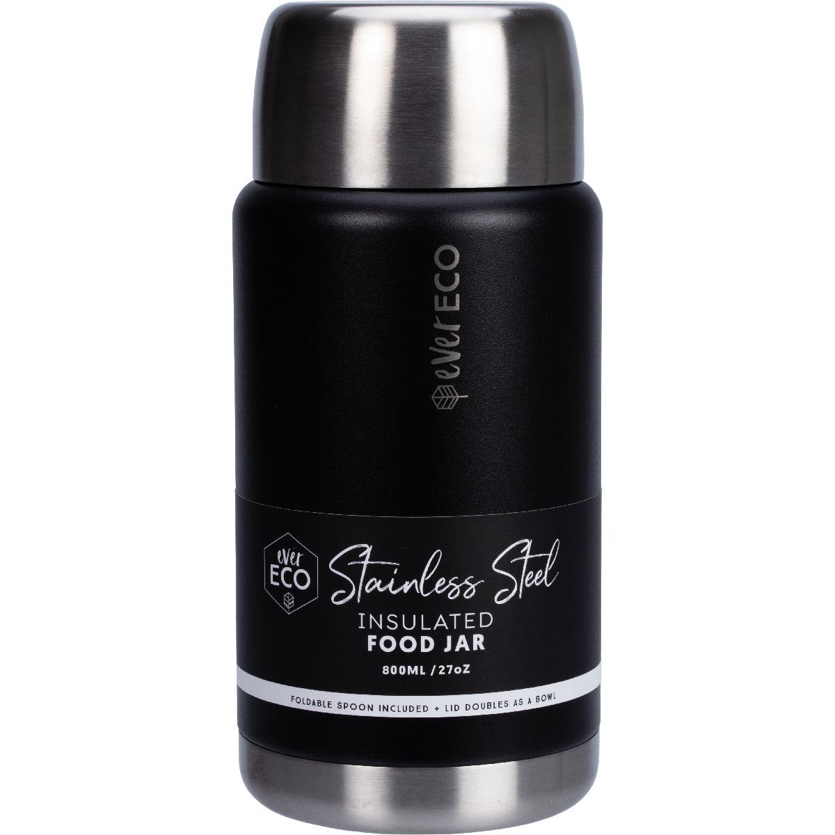 EVER ECO Insulated Stainless Steel Food Jar Onyx 1 x 800ml
