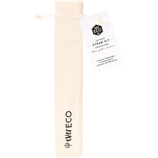 Ever Eco Stainless Steel Straw Kit Straight Rose Gold