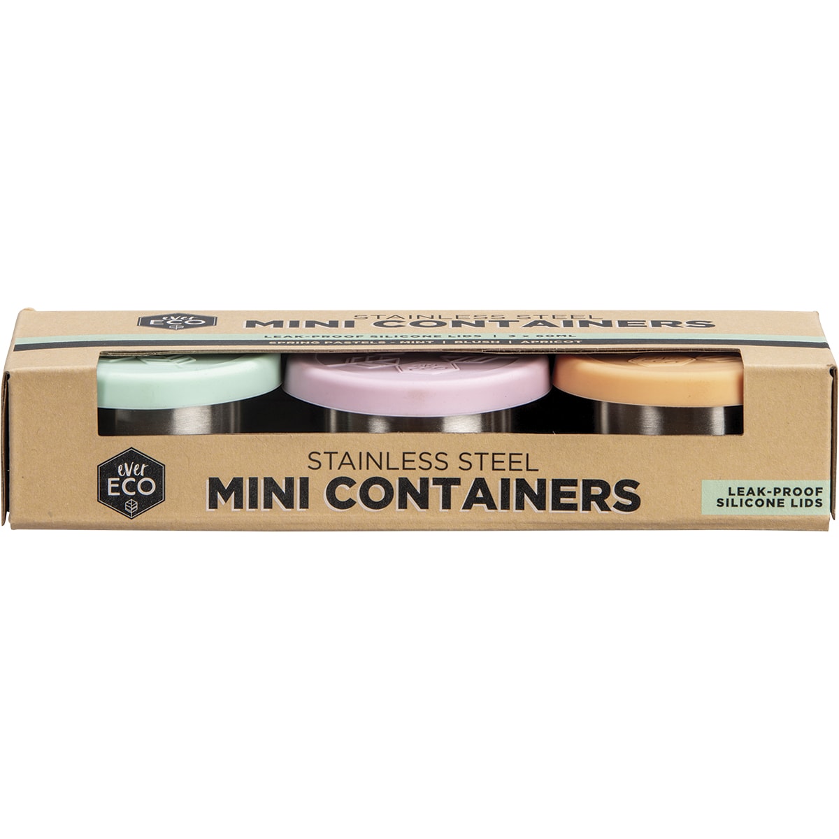 EVER ECO Stainless Steel Mini Containers Spring Pastel Set