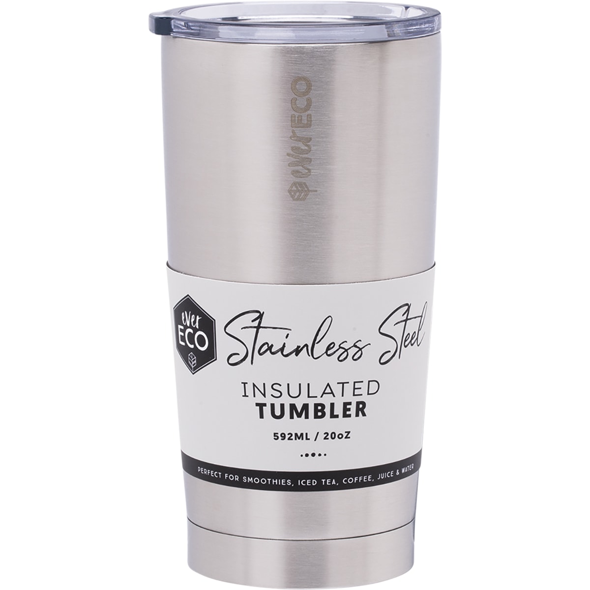 EVER ECO Insulated Tumbler Brushed Stainless Steel 1 x 592ml